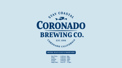 Menu - Coronado Brewing Company