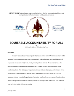 Equitable Accountability for All - St. Helena Parish School District
