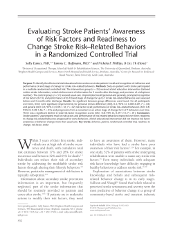 Evaluating Stroke Patients` Awareness of Risk Factors