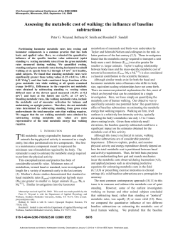 Assessing the Metabolic Cost of Walking: The Influence