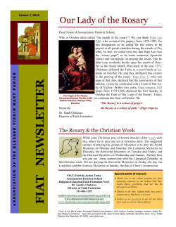 FIAT NEW SLE TTER - Annunciation Catholic Church