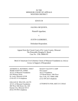 ACLU amicus curiae brief - American Civil Liberties Union of Missouri