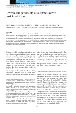 Divorce and personality development across middle adulthood