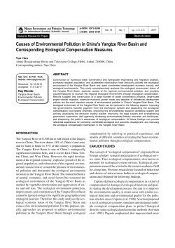 Causes of Environmental Pollution in China`s Yangtze River Basin