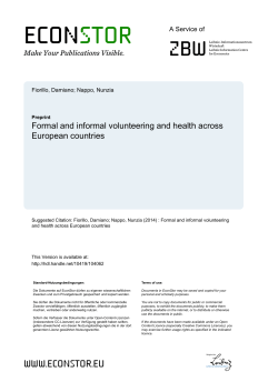 formal and informal volunteering and health 141125