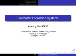 Stochastic Population Systems - Personal WWW Pages