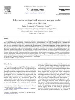 Information retrieval with semantic memory model