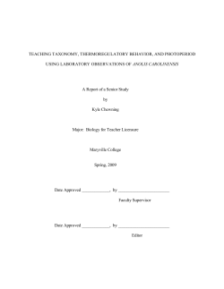 Teaching taxonomy, thermoregulatory behavior