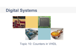 Counters in VHDL - Personal Web Pages