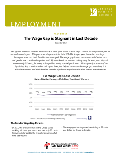 Wage Gap is Stagnant?