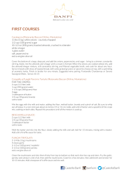 first courses - Castello Banfi