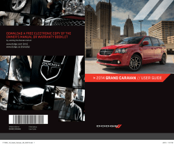 2014 Dodge Grand Caravan User`s Guide