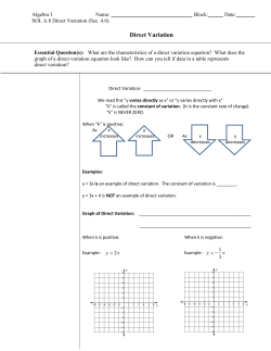 Direct Variation