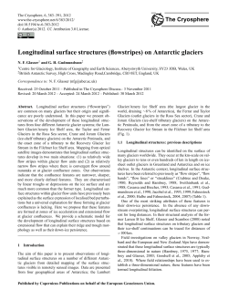 Longitudinal surface structures (flowstripes) on Antarctic glaciers