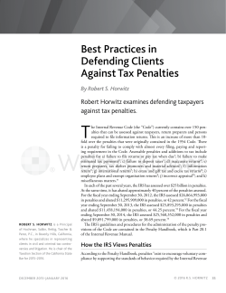 Best Practices in Defending Clients Against Tax Penalties