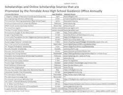 Scholarship Information
