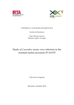 Study of Cucumber mosaic virus infection in the resistant melon