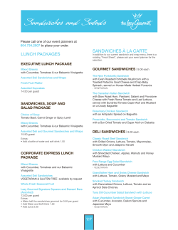 Sandwiches and Salads