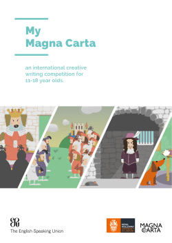 My Magna Carta - English Speaking Union