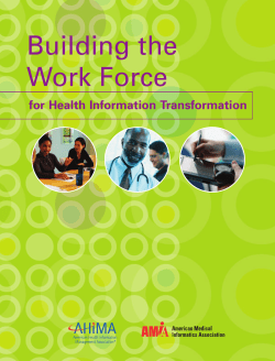 Building the Work Force - American Medical Informatics Association