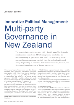 Innovative Political Management - Institute for Governance and