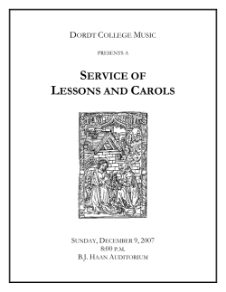 service of lessons and carols