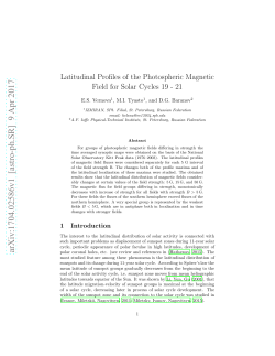 Latitudinal profiles of the photospheric magnetic field for solar cycles