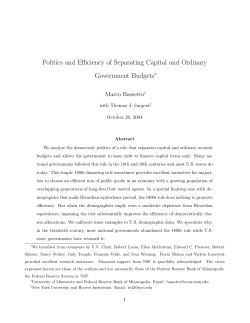 Politics and Efficiency of Separating Capital and Ordinary