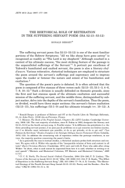 the rhetorical role of reiteration in the suffering servant poem