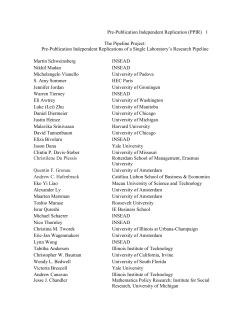 Pre-Publication Independent Replication
