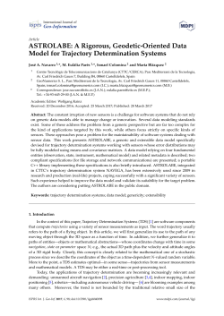ASTROLABE: A Rigorous, Geodetic-Oriented Data Model for