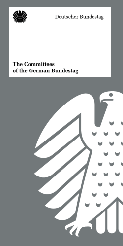 The Committees of the German Bundestag - btg