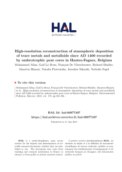 High-resolution reconstruction of atmospheric deposition of
