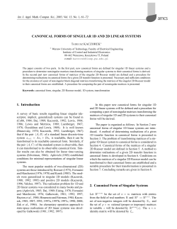Canonical forms of singular 1D and 2D linear systems