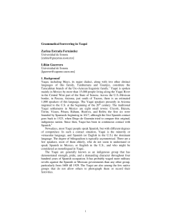 Grammatical borrowing in Yaqui Zarina Estrada