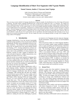 Language Identification of Short Text Segments with N