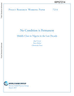 Middle class in Nigeria in the last decade