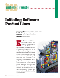 Initiating Software Product Lines guest editors` introduction