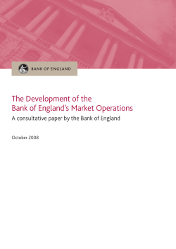 The Development of the Bank of England`s Market Operations: A