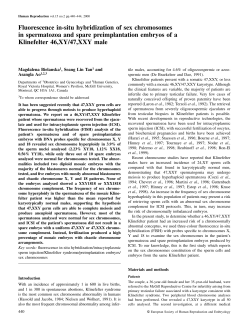 Fluorescence in-situ hybridization of sex chromosomes in