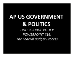 Unit 9 AP Government Fall 2015 (PowerPoint #16 The