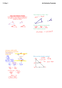 7.3 Day 1 AA Similarity Postulate