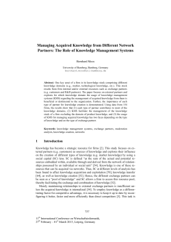 Managing Acquired Knowledge from Different Network