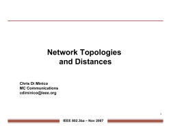 Network Topologies and Distances