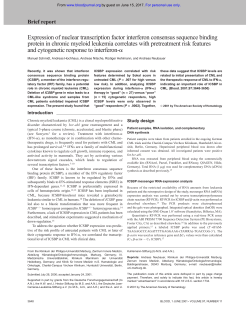 Expression of nuclear transcription factor interferon consensus