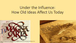 Under the Influence: How Old Ideas Affect Us Today