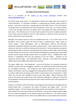 Transcript downloaded from www.mrallsophistory.com The Origins