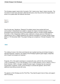 Climate Change in the Himalayas