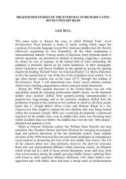 DRAINED DISCOURSES OF THE EVERYDAY IN RICHARD YATES