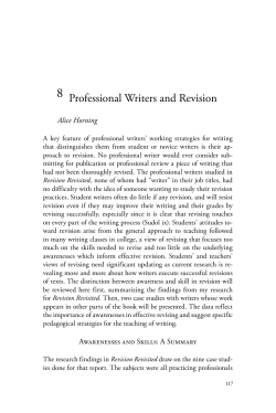 8. Professional Writers and Revision
